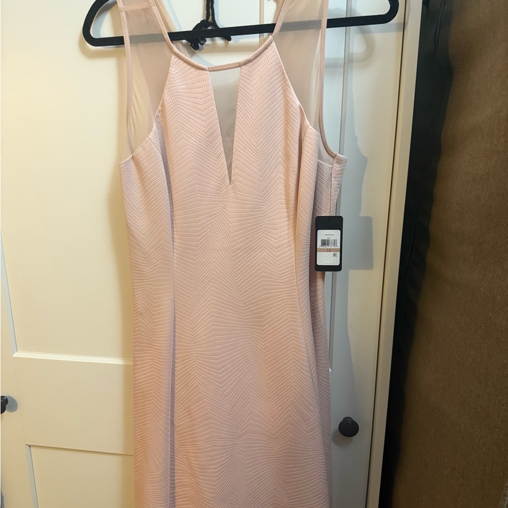 Calvin Klein Pink Sheath Midi Dress for Weddings